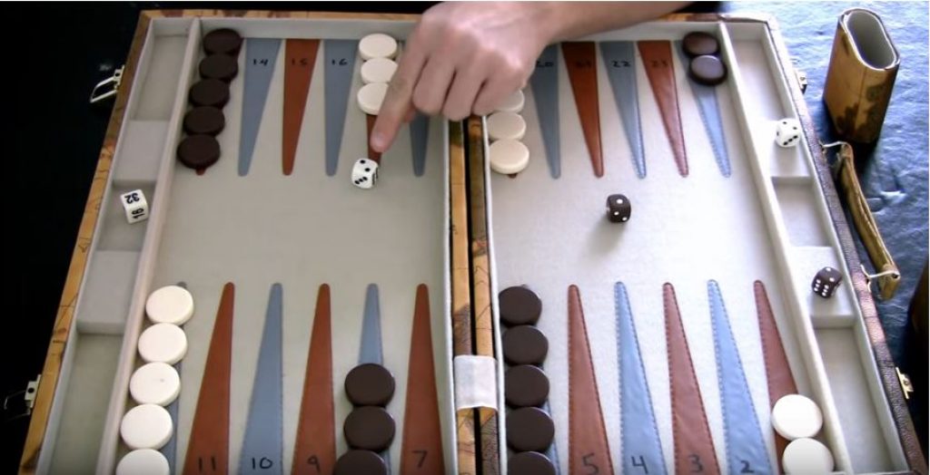 Who goes first in backgammon?